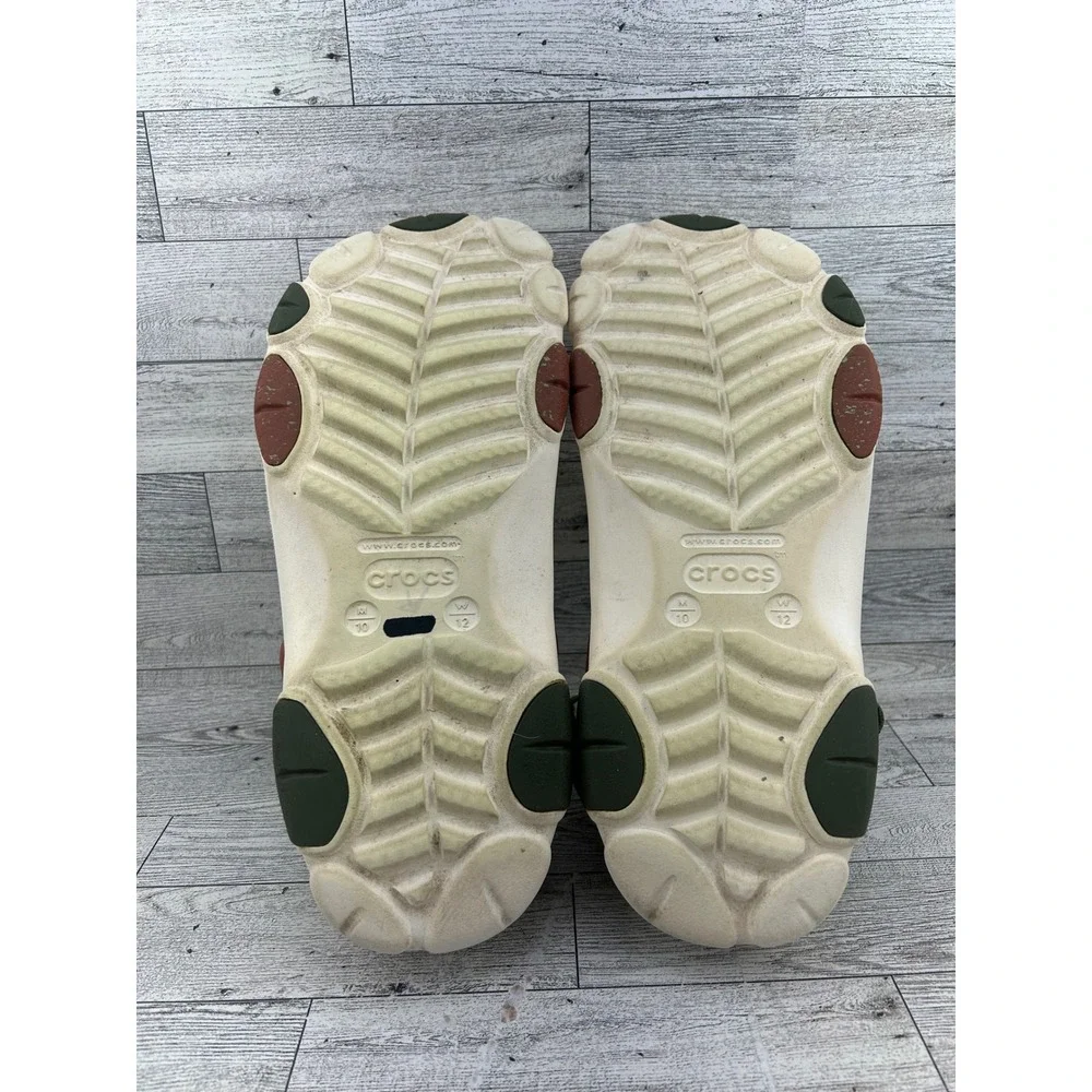 Crocs Classic All-Terrain Clogs Men 10‎ Women 12 Off White Olive Green Burgundy
